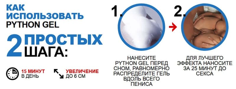 Инструкция по использованию Питон гель в Хабаровске